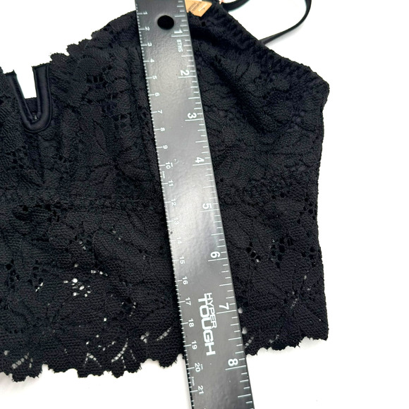 VICTORIA'S SECRET NWT Small‎ Black Lace Wireless Lined Bustier Push Up Bralette - Picture 7 of 7